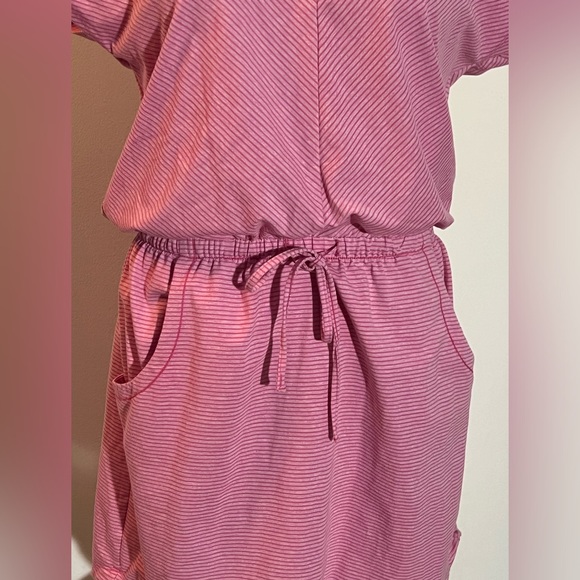 North Face | Pink and White Pinstripe Jersey Dress - Size Small - Picture 4 of 12